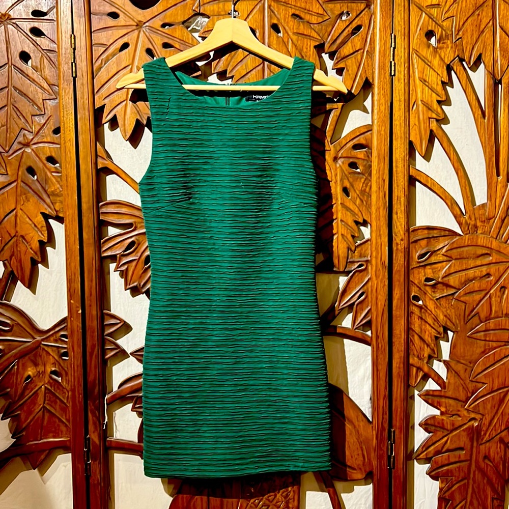 Rouched green dress